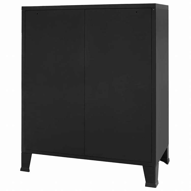 vidaXL 引き出しキャビネット 金属製 インダストリアル調 78x40x93cm ブラック家具 キャビネット&収納 ドレッサー(代引不可)
