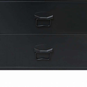vidaXL 引き出しキャビネット 金属製 インダストリアル調 78x40x93cm ブラック家具 キャビネット&収納 ドレッサー(代引不可)