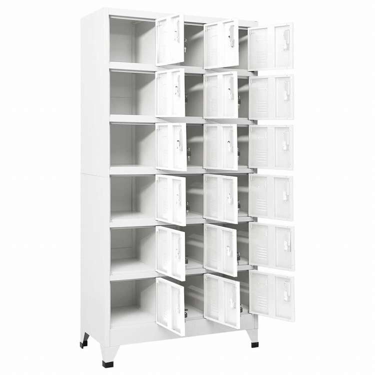 vidaXL ロッカーキャビネット 収納コンパートメント18点 金属製 90x40x180cm家具 キャビネット&収納 収納キャビネット・ロッカー(代引不可)