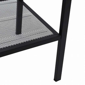 vidaXL 本棚 シェルフユニット 4段 金属製 ブラック家具 棚 本棚・オープンラック(代引不可)