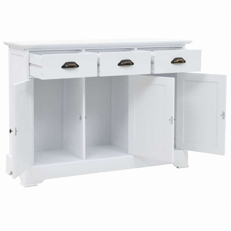 vidaXL サイドボード 扉3枚 MDF&パインウッド製 105x35x77.5cm家具 キャビネット&収納 サイドボード(代引不可)