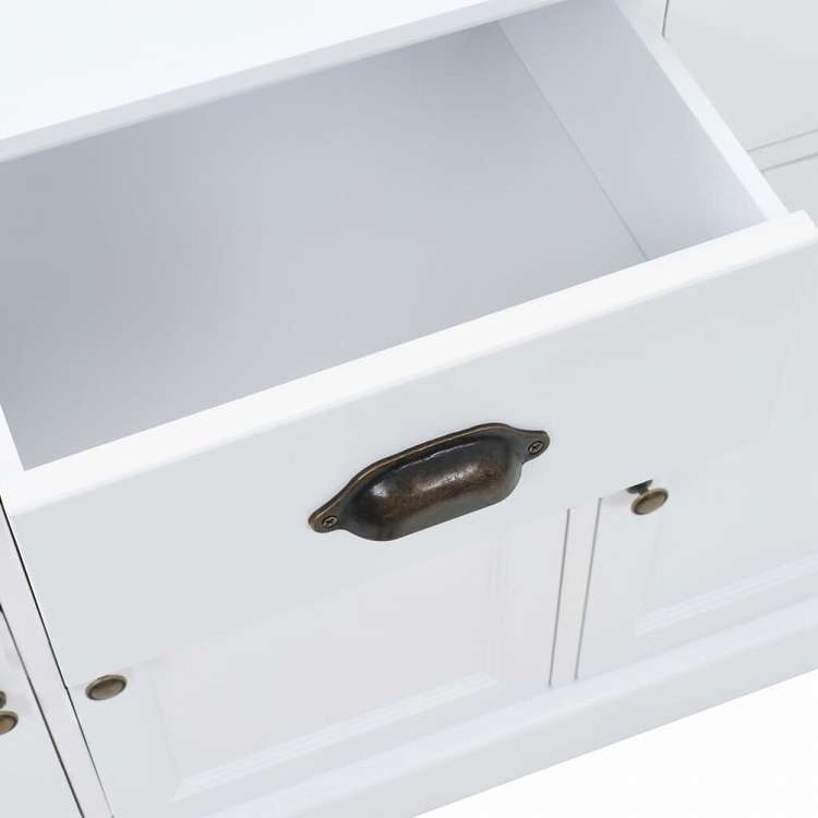 vidaXL サイドボード 扉3枚 MDF&パインウッド製 105x35x77.5cm家具 キャビネット&収納 サイドボード(代引不可)