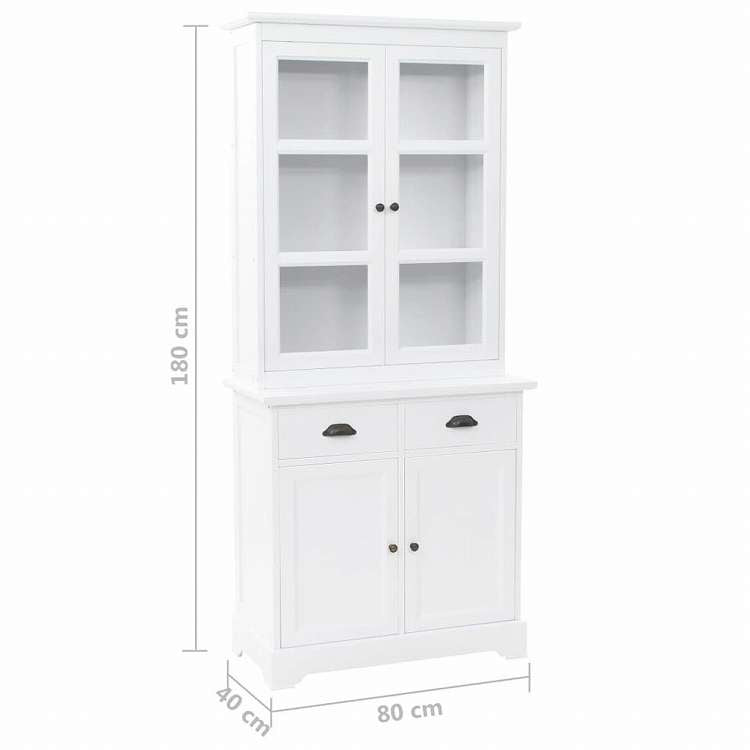 vidaXL ウェルシュドレッサー 扉4枚 MDF&パインウッド製 80x40x180cm家具 キャビネット&収納 収納キャビネット・ロッカー(代引不可)