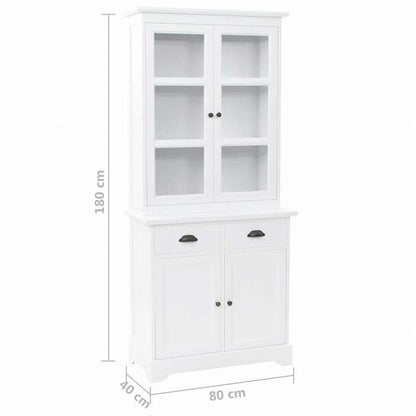 vidaXL ウェルシュドレッサー 扉4枚 MDF&パインウッド製 80x40x180cm家具 キャビネット&収納 収納キャビネット・ロッカー(代引不可)