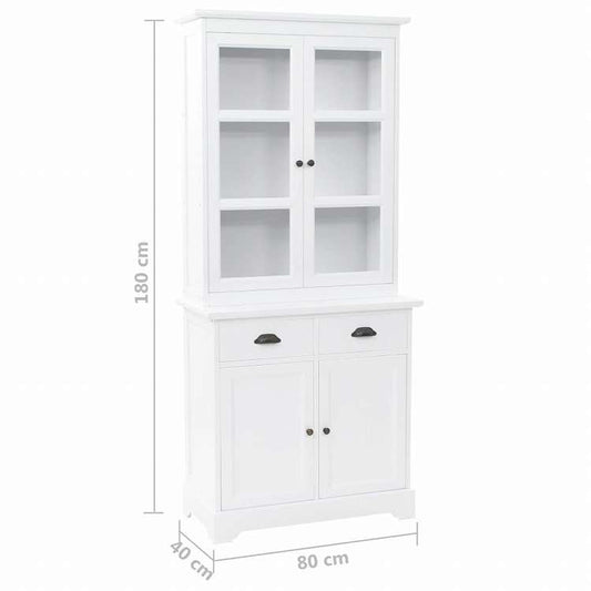 vidaXL ウェルシュドレッサー 扉4枚 MDF&パインウッド製 80x40x180cm家具 キャビネット&収納 収納キャビネット・ロッカー(代引不可)