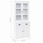 vidaXL ウェルシュドレッサー 扉4枚 MDF&パインウッド製 80x40x180cm家具 キャビネット&収納 収納キャビネット・ロッカー(代引不可)