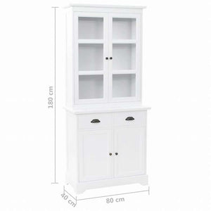 vidaXL ウェルシュドレッサー 扉4枚 MDF&パインウッド製 80x40x180cm家具 キャビネット&収納 収納キャビネット・ロッカー(代引不可)