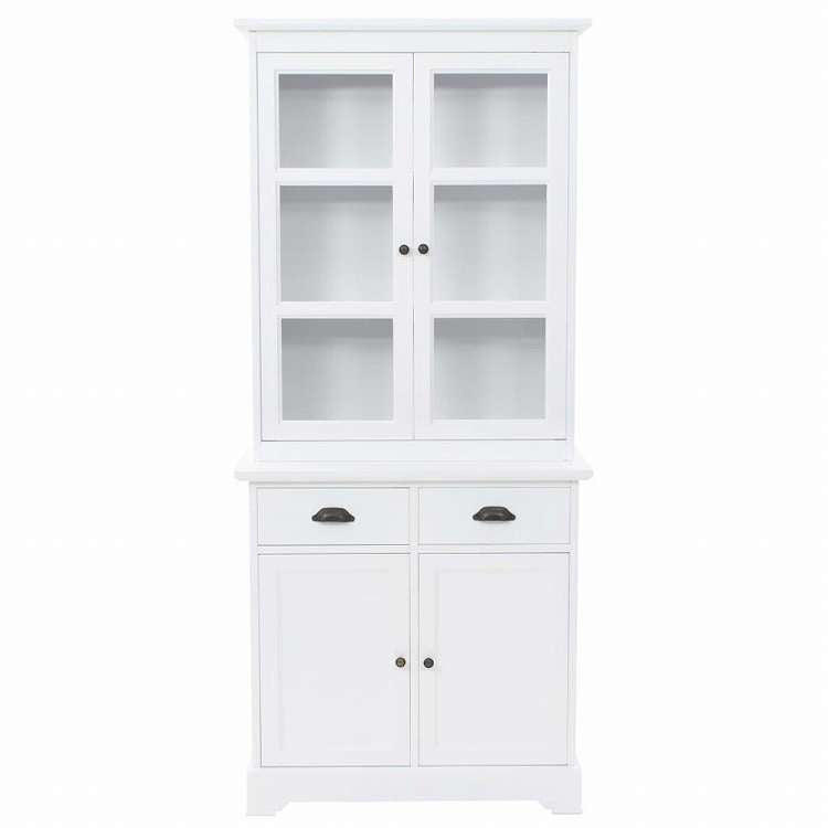 vidaXL ウェルシュドレッサー 扉4枚 MDF&パインウッド製 80x40x180cm家具 キャビネット&収納 収納キャビネット・ロッカー(代引不可)