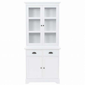 vidaXL ウェルシュドレッサー 扉4枚 MDF&パインウッド製 80x40x180cm家具 キャビネット&収納 収納キャビネット・ロッカー(代引不可)