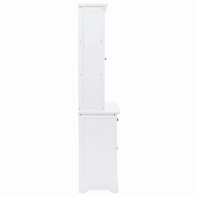 vidaXL ウェルシュドレッサー 扉4枚 MDF&パインウッド製 80x40x180cm家具 キャビネット&収納 収納キャビネット・ロッカー(代引不可)