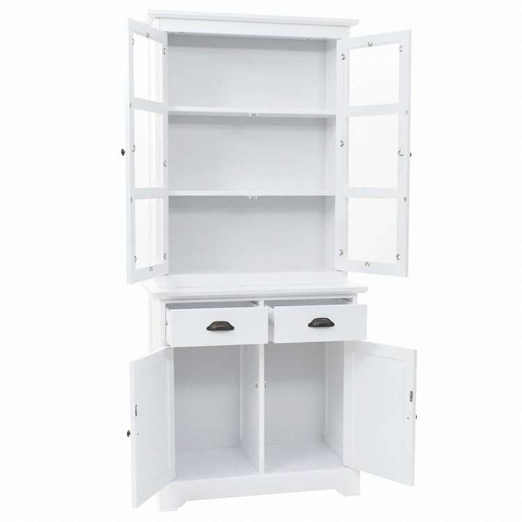 vidaXL ウェルシュドレッサー 扉4枚 MDF&パインウッド製 80x40x180cm家具 キャビネット&収納 収納キャビネット・ロッカー(代引不可)