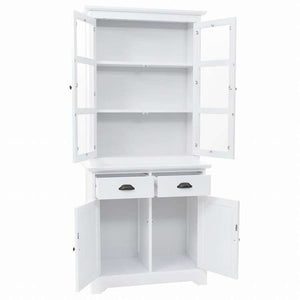 vidaXL ウェルシュドレッサー 扉4枚 MDF&パインウッド製 80x40x180cm家具 キャビネット&収納 収納キャビネット・ロッカー(代引不可)