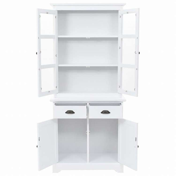 vidaXL ウェルシュドレッサー 扉4枚 MDF&パインウッド製 80x40x180cm家具 キャビネット&収納 収納キャビネット・ロッカー(代引不可)