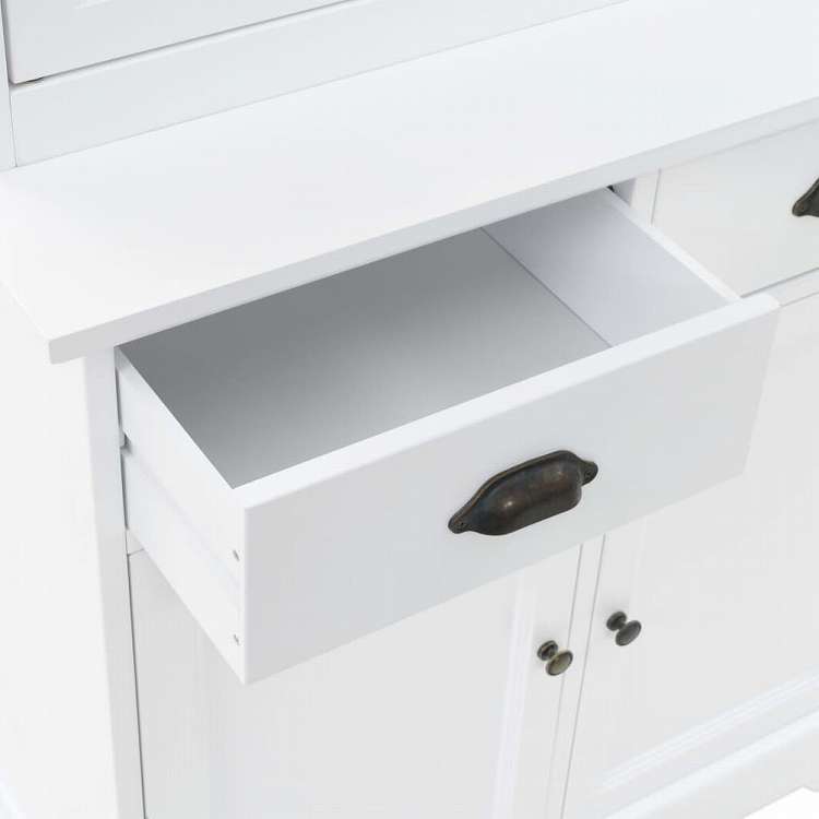 vidaXL ウェルシュドレッサー 扉4枚 MDF&パインウッド製 80x40x180cm家具 キャビネット&収納 収納キャビネット・ロッカー(代引不可)