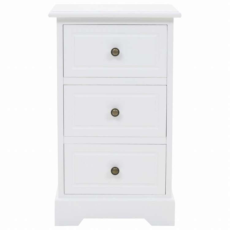 vidaXL ベッドサイドキャビネット MDF&パインウッド 35x32x59cm家具 テーブル ベッドサイドテーブル(代引不可)