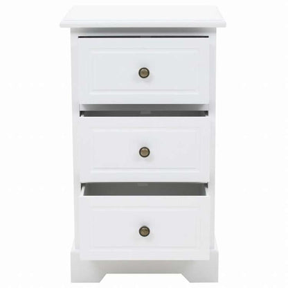 vidaXL ベッドサイドキャビネット MDF&パインウッド 35x32x59cm家具 テーブル ベッドサイドテーブル(代引不可)