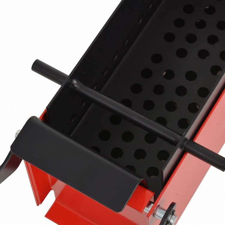 vidaXL ペーパーログブリケットメーカー スチール製 34x14x14cm ブラック&レッドホーム&ガーデン 暖炉・木製ストーブ用品 暖炉用ツール(代引不可)