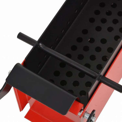 vidaXL ペーパーログブリケットメーカー スチール製 34x14x14cm ブラック&レッドホーム&ガーデン 暖炉・木製ストーブ用品 暖炉用ツール(代引不可)