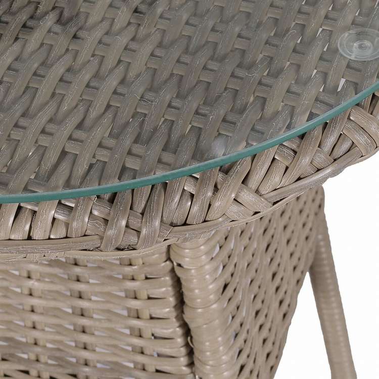 vidaXL ビストロ3点セット クッション&ピロー付き ポリラタン製 ブラウン家具 アウトドア家具 屋外家具セット(代引不可)