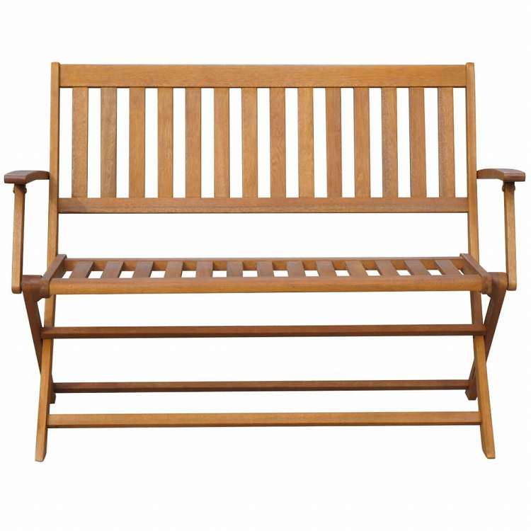 vidaXL ガーデンベンチ 120cm アカシア無垢材家具 アウトドア家具 屋外椅子 アウトドアベンチ(代引不可)