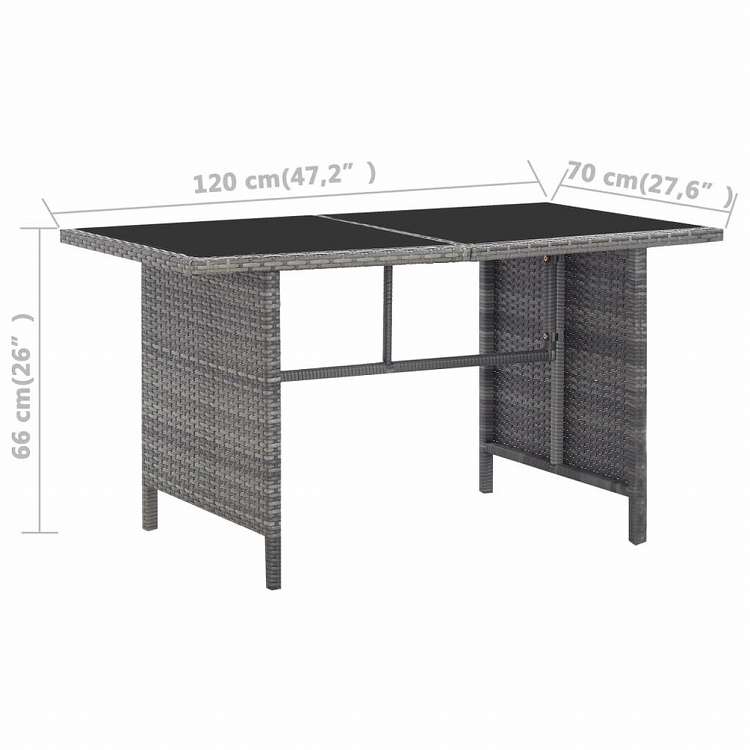 vidaXL ガーデンラウンジ6点セット クッション付き ポリラタン製 グレー家具 アウトドア家具 屋外家具セット(代引不可)