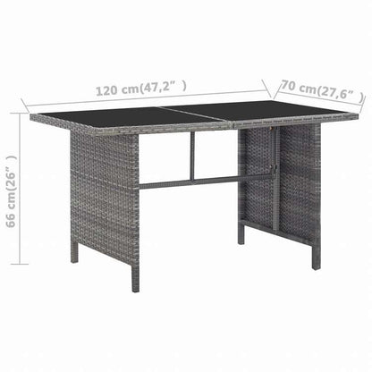 vidaXL ガーデンラウンジ6点セット クッション付き ポリラタン製 グレー家具 アウトドア家具 屋外家具セット(代引不可)