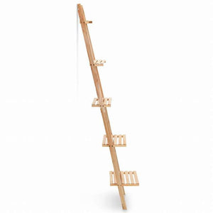 vidaXL はしご型ウォールシェルフ 杉製 41.5x30x176cm家具 棚 本棚・オープンラック(代引不可)