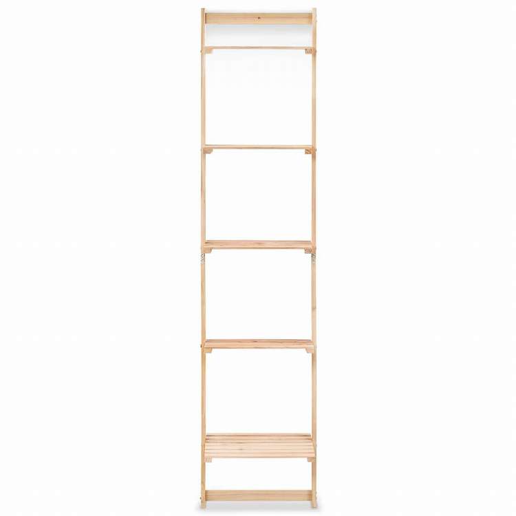 vidaXL はしご型ウォールシェルフ 杉製 41.5x30x176cm家具 棚 本棚・オープンラック(代引不可)