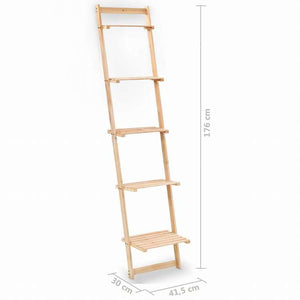 vidaXL はしご型ウォールシェルフ 杉製 41.5x30x176cm家具 棚 本棚・オープンラック(代引不可)