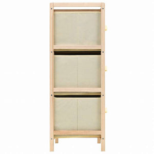 vidaXL 収納ラック 布製バスケット6点付き 杉 ベージュ家具 キャビネット&収納 収納キャビネット・ロッカー(代引不可)