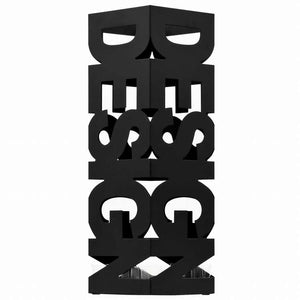 vidaXL 傘立て DESIGN スチール製 ブラックホーム&ガーデン 家事用品 収納&オーガナイザー 収納フック&ラック 傘立て・ラック(代引不可)