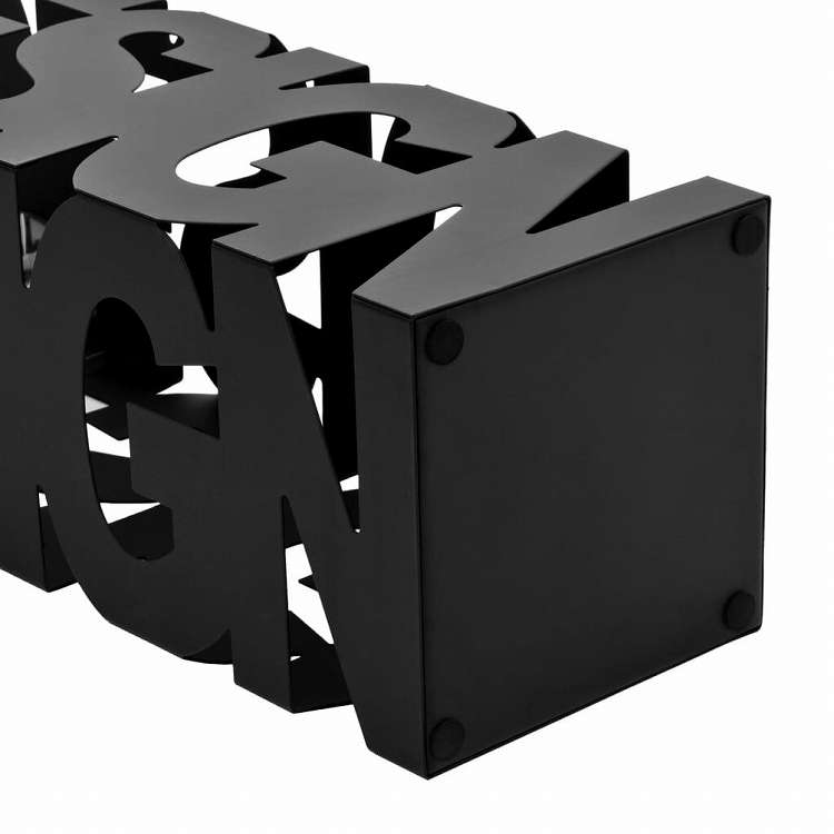 vidaXL 傘立て DESIGN スチール製 ブラックホーム&ガーデン 家事用品 収納&オーガナイザー 収納フック&ラック 傘立て・ラック(代引不可)