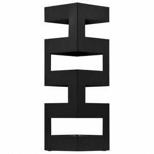 vidaXL 傘立て スチール製 ブラックホーム&ガーデン 家事用品 収納&オーガナイザー 収納フック&ラック 傘立て・ラック(代引不可)