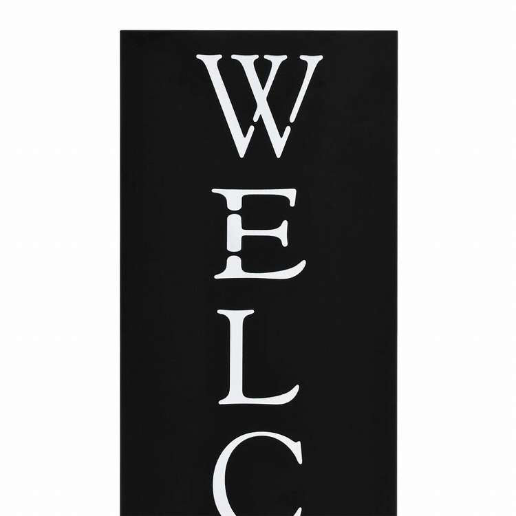 vidaXL 傘立て WELCOME スチール製 ブラックホーム&ガーデン 家事用品 収納&オーガナイザー 収納フック&ラック 傘立て・ラック(代引不可)