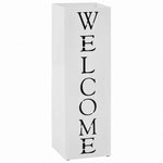 vidaXL 傘立て WELCOME スチール製 ホワイトホーム&ガーデン 家事用品 収納&オーガナイザー 収納フック&ラック 傘立て・ラック(代引不可)