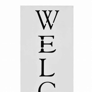 vidaXL 傘立て WELCOME スチール製 ホワイトホーム&ガーデン 家事用品 収納&オーガナイザー 収納フック&ラック 傘立て・ラック(代引不可)