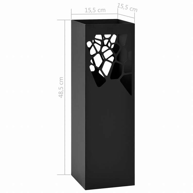 vidaXL 傘立て ストーンデザイン スチール製 ブラックホーム&ガーデン 家事用品 収納&オーガナイザー 収納フック&ラック 傘立て・ラック(代引不可)