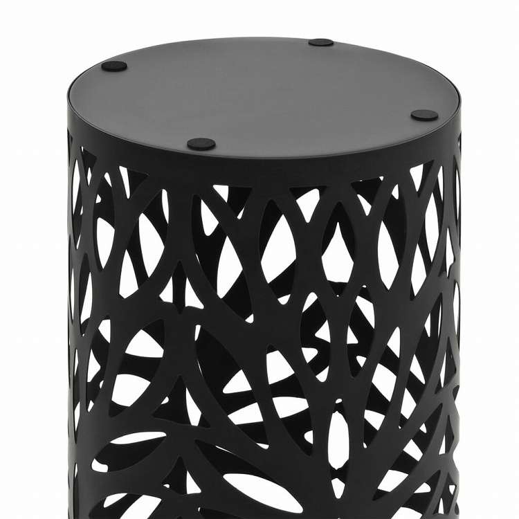 vidaXL 傘立て リーフデザイン スチール製 ブラックホーム&ガーデン 家事用品 収納&オーガナイザー 収納フック&ラック 傘立て・ラック(代引不可)