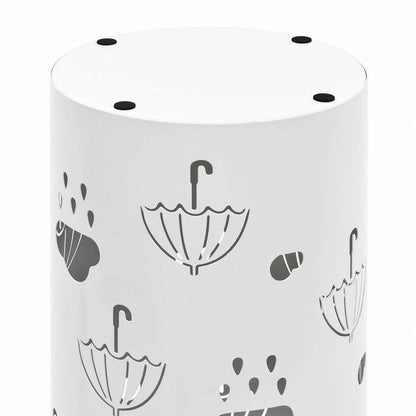 vidaXL 傘立て アンブレラデザイン スチール製 ホワイトホーム&ガーデン 家事用品 収納&オーガナイザー 収納フック&ラック 傘立て・ラック(代引不可)