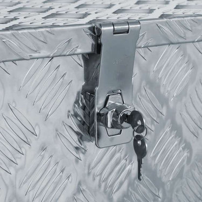 vidaXL アルミボックス 90.5x35x40cm シルバーハードウェア ハードウェアアクセサリ 工具収納・整理整頓 ツールボックス(代引不可)