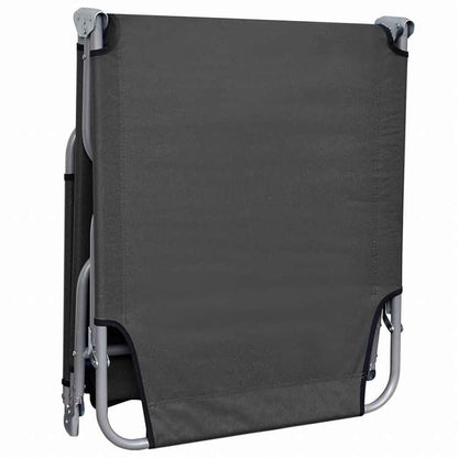 vidaXL 折りたたみサンラウンジャー 調節可能な背もたれ付き グレー家具 アウトドア家具 屋外椅子 サンラウンジャー(代引不可)