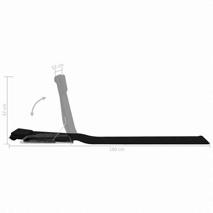 vidaXL 折りたたみビーチマット 2点 スチール&生地 ブラック家具 アウトドア家具 屋外椅子 サンラウンジャー(代引不可)