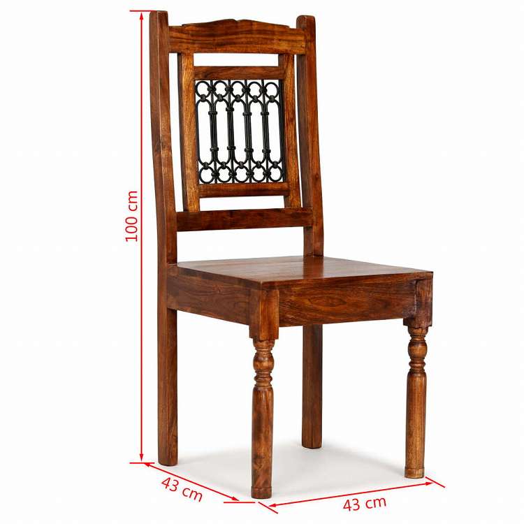 vidaXL ダイニングチェア 4点セット 無垢材 クラシック家具 チェア キッチン・ダイニングルームチェア(代引不可)