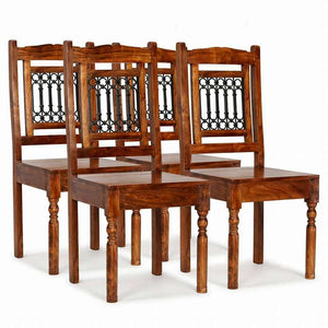 vidaXL ダイニングチェア 4点セット 無垢材 クラシック家具 チェア キッチン・ダイニングルームチェア(代引不可)