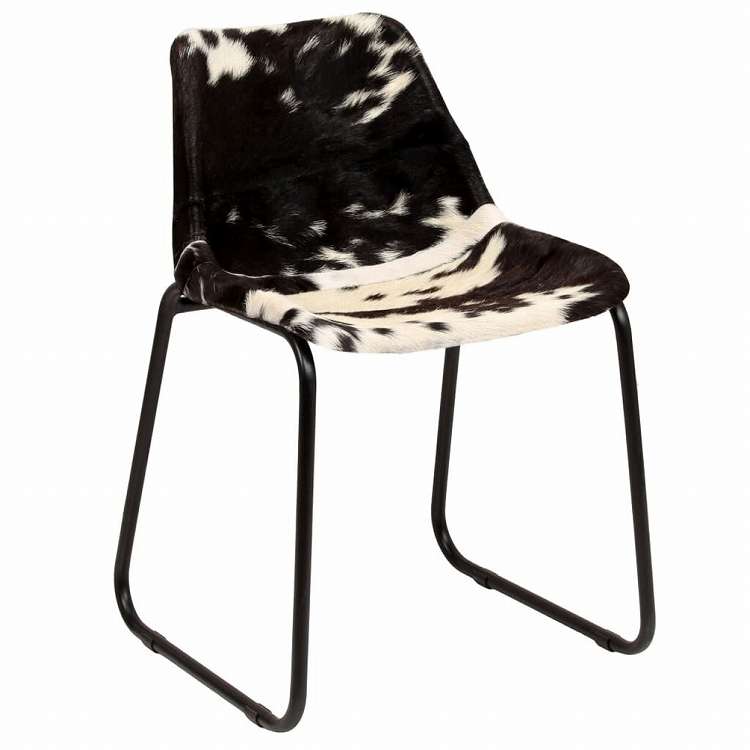 vidaXL ダイニングチェア 4点 本山羊革製家具 チェア キッチン・ダイニングルームチェア(代引不可)