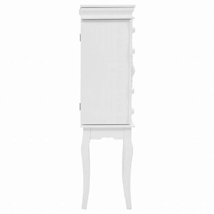 vidaXL 自立式ジュエリーキャビネット ホワイト家具 キャビネット&収納 サイドボード(代引不可)