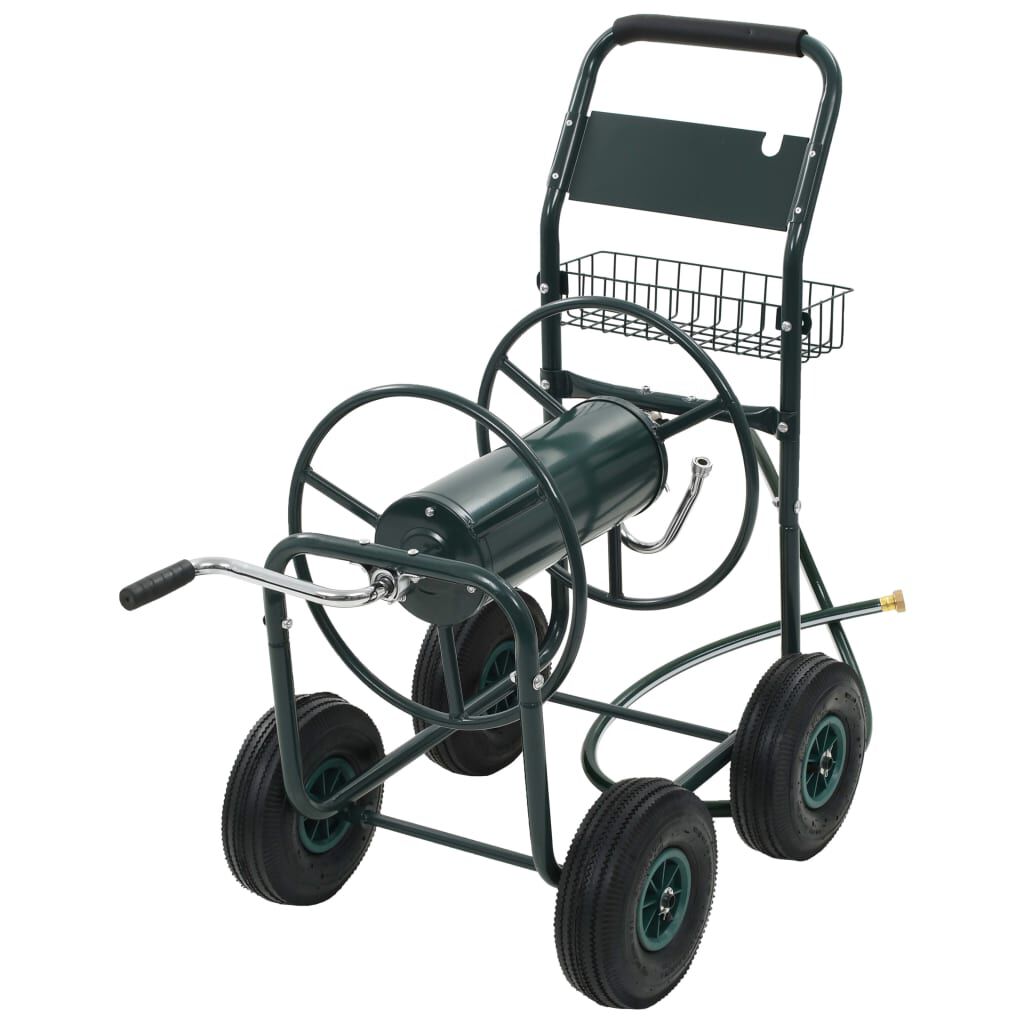 vidaXL 1/2"ホースコネクタ付き 75メートル庭のホース手押し車 スチールハードウェア ハードウェアアクセサリ 工具収納・整理整頓 ガーデンホース収納(代引不可)