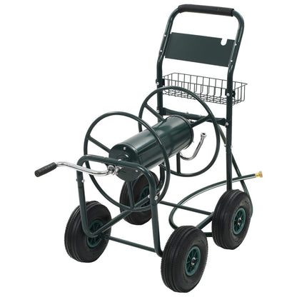 vidaXL 1/2"ホースコネクタ付き 75メートル庭のホース手押し車 スチールハードウェア ハードウェアアクセサリ 工具収納・整理整頓 ガーデンホース収納(代引不可)