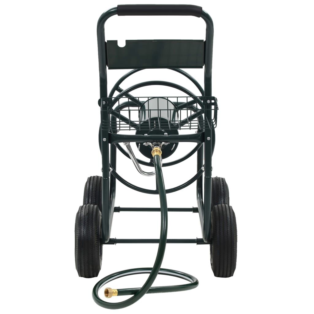 vidaXL 1/2"ホースコネクタ付き 75メートル庭のホース手押し車 スチールハードウェア ハードウェアアクセサリ 工具収納・整理整頓 ガーデンホース収納(代引不可)