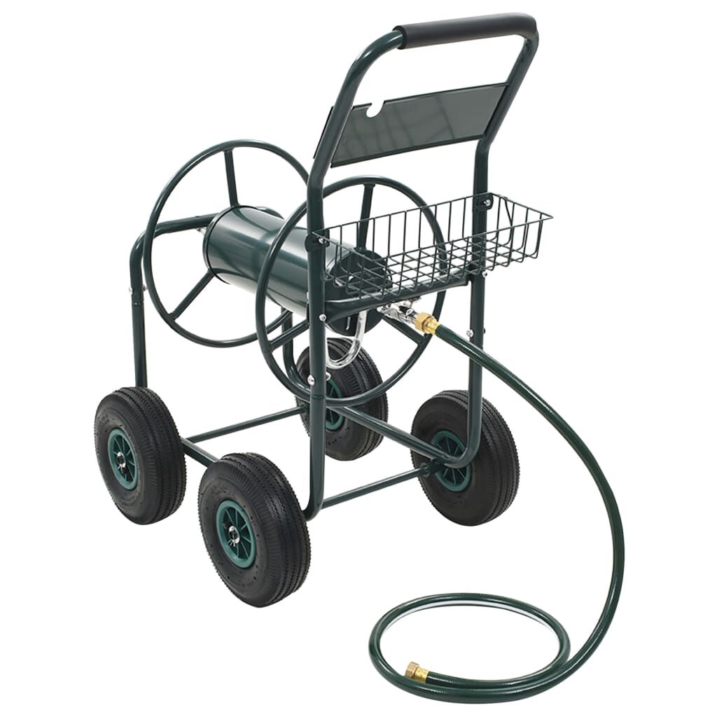 vidaXL 1/2"ホースコネクタ付き 75メートル庭のホース手押し車 スチールハードウェア ハードウェアアクセサリ 工具収納・整理整頓 ガーデンホース収納(代引不可)